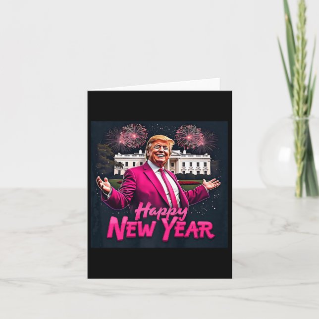 Funny Trump New Year Party 2025 Trump New Year New Card (Front)