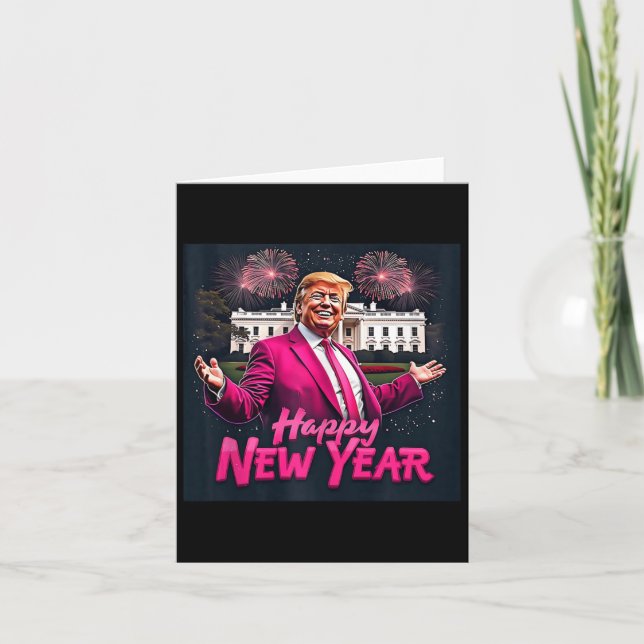 Funny Trump New Year Party 2025 Trump New Year New Card (Front)