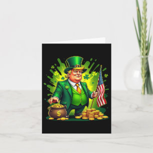 Funny Trump Paddys Back 45 47 St Patricks Day Usa Card