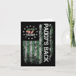 Funny Trump Paddys Back 45 47 St Patricks Day Usa Card