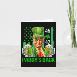 Funny Trump Paddys Back 45 47 St Patricks Day Usa Card