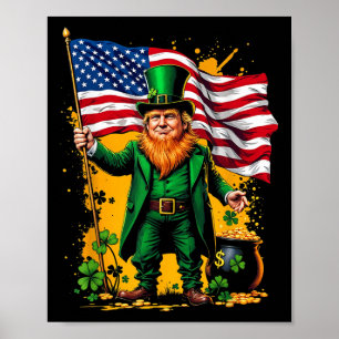 Funny Trump Paddys Back 45 47 St Patricks Day Usa Poster