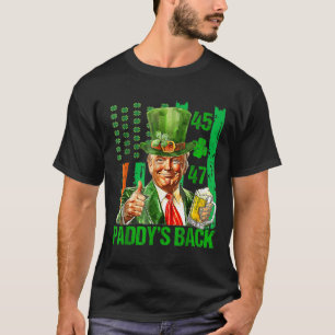 Funny Trump Paddys Back 45 47 St Patricks Day Usa T-Shirt