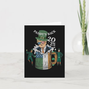 Funny Trump Paddy's Back St. Patrick Day Funny Gif Card
