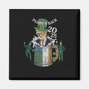 Funny Trump Paddy's Back St. Patrick Day Funny Gif Magnet