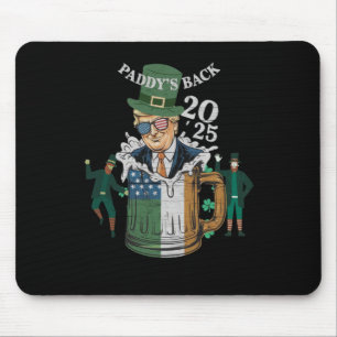 Funny Trump Paddy's Back St. Patrick Day Funny Gif Mouse Mat