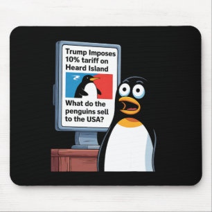 Funny Trump Penguins Political Injustice Tariffs 1 Mouse Mat
