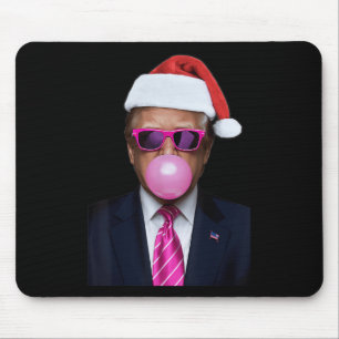 Funny Trump Pink Bubble Gum Christmas Xmas Mouse Mat