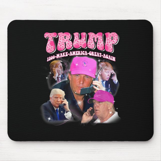 Funny Trump Pink Miss Me Yet Trump 2024 Take Ameri Mouse Mat (Front)
