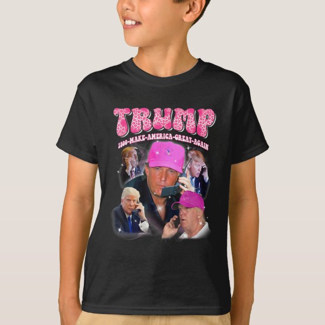 Funny Trump Pink Miss Me Yet Trump 2024 Take Ameri T-Shirt (Front)