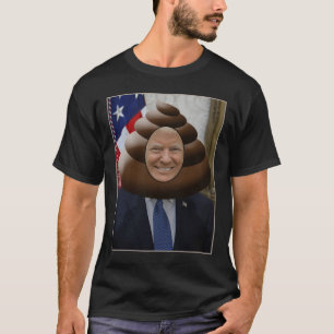 Funny Trump Poop Emoji Head T-Shirt