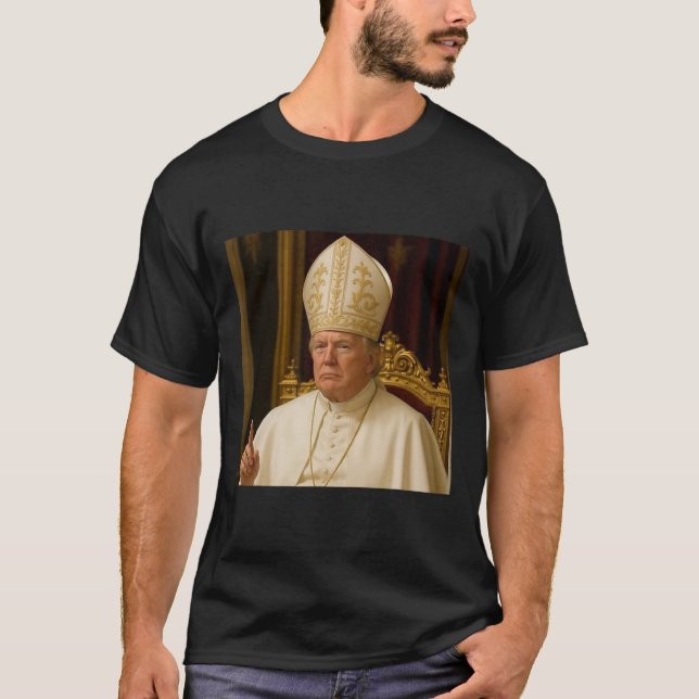 Funny Trump Pope Meme Gear Catholic Vatican Republ T-Shirt (Front)