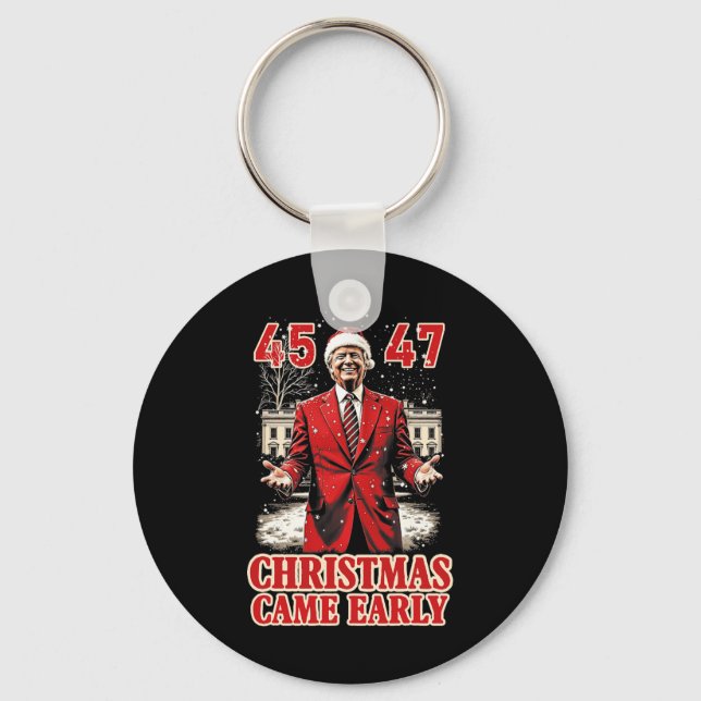 Funny Trump Present Came Early This Year 2024  Key Ring (Front)