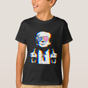 Funny Trump Psychedelic Edm Trippy Vaporwave Techn T-Shirt