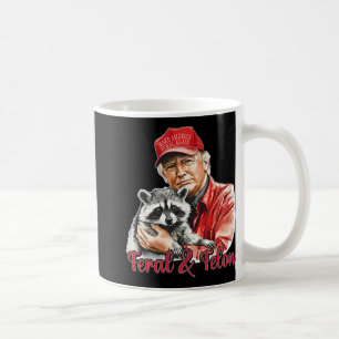 Funny Trump Racoon Feral And Felon 4th Of July Pa Coffee Mug