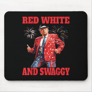 Funny Trump Red White And Swaggy Trump Dance 4th O Mouse Mat