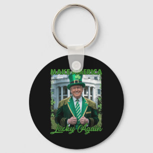 Funny Trump Republican Make America Lucky Again Le Key Ring