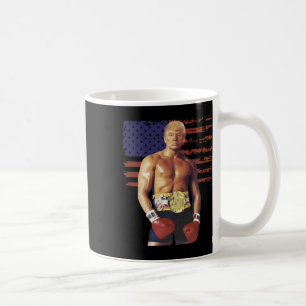 Funny Trump Rocky Boxing Meme Boxer Us Flag Patrio Coffee Mug