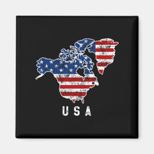Funny Trump’s Vision Of Usa Map With Canada And Gr Magnet