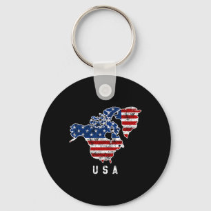 Funny Trump’s Vision Of Usa Map With Canada And Key Ring