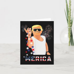 Funny Trump Salt Merica Freedom 4th Of July Gifts Card