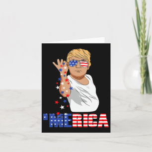 Funny Trump Salt Merica Freedom 4th Of July Gifts  Card