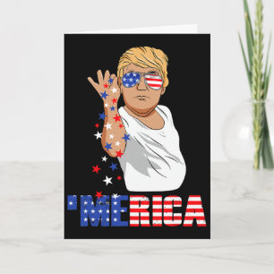 Funny Trump Salt Merica Freedom 4th Of July Gifts Card