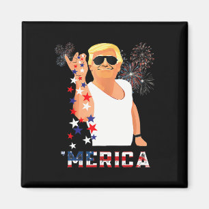 Funny Trump Salt Merica Freedom 4th Of July Gifts Magnet