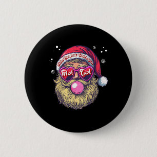 Funny Trump Santa Christmas Pink Bubble Gum Make X 6 Cm Round Badge