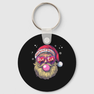 Funny Trump Santa Christmas Pink Bubble Gum Make X Key Ring