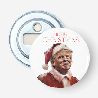 Funny Trump Santa Claus Christmas Card Bottle Opener