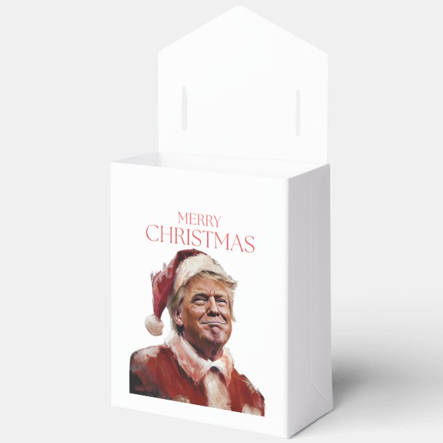 Funny Trump Santa Claus Christmas Card Favour Box (Open)