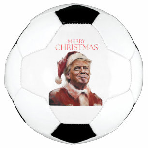Funny Trump Santa Claus Christmas Card Football