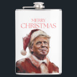 Funny Trump Santa Claus Christmas Card Hip Flask<br><div class="desc">Funny Trump Santa Claus Christmas Card</div>