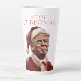 Funny Trump Santa Claus Christmas Card Latte Mug