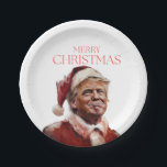 Funny Trump Santa Claus Christmas Card Paper Plate<br><div class="desc">Funny Trump Santa Claus Christmas Card</div>
