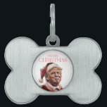 Funny Trump Santa Claus Christmas Card Pet ID Tag<br><div class="desc">Funny Trump Santa Claus Christmas Card</div>