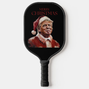 Funny Trump Santa Claus Christmas Card Pickleball Paddle
