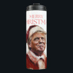 Funny Trump Santa Claus Christmas Card Thermal Tumbler<br><div class="desc">Funny Trump Santa Claus Christmas Card</div>