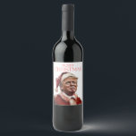 Funny Trump Santa Claus Christmas Card Wine Label<br><div class="desc">Funny Trump Santa Claus Christmas Card</div>