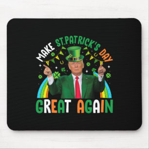 Funny Trump Shamrock Make St Patrick's Day Great A Mouse Mat