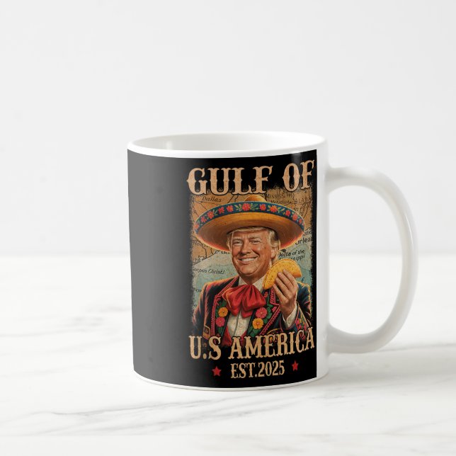 Funny Trump Shirt Americas Gulf Est 2025 Trump Mer Coffee Mug (Right)