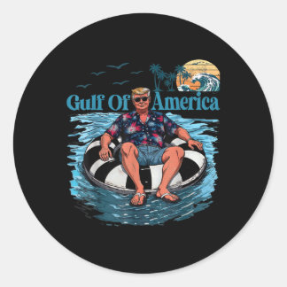 Funny Trump Shirt Gulf Of Us America  Classic Round Sticker