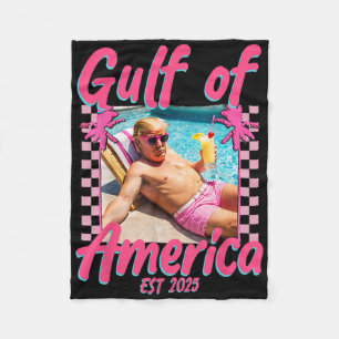 Funny Trump Shirt Gulf Of Us America Est 2025 1 Fleece Blanket
