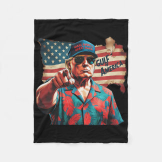 Funny Trump Shirt Gulf Of Us America Est 2025 2 Fleece Blanket