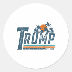 Funny Trump Shirt Gulf Of Us America Est 2025 (2 S Classic Round Sticker