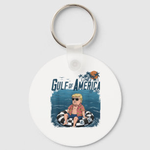 Funny Trump Shirt Gulf Of Us America Est 2025 4th  Key Ring