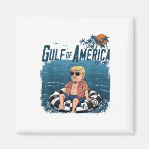 Funny Trump Shirt Gulf Of Us America Est 2025 4th Magnet