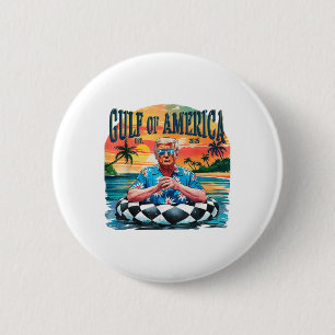 Funny Trump Shirt Gulf Of Us America Est 2025 6 Cm Round Badge