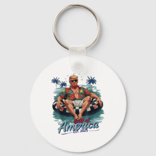 Funny Trump Shirt Gulf Of Us America Est 2025 Key Ring